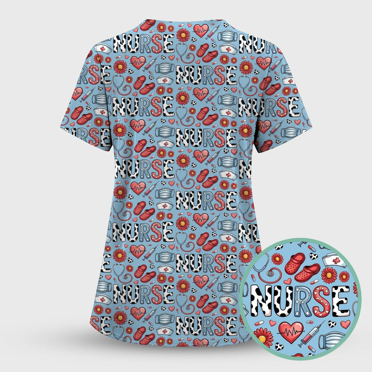 Medical Icon Nurse Scrub Top
