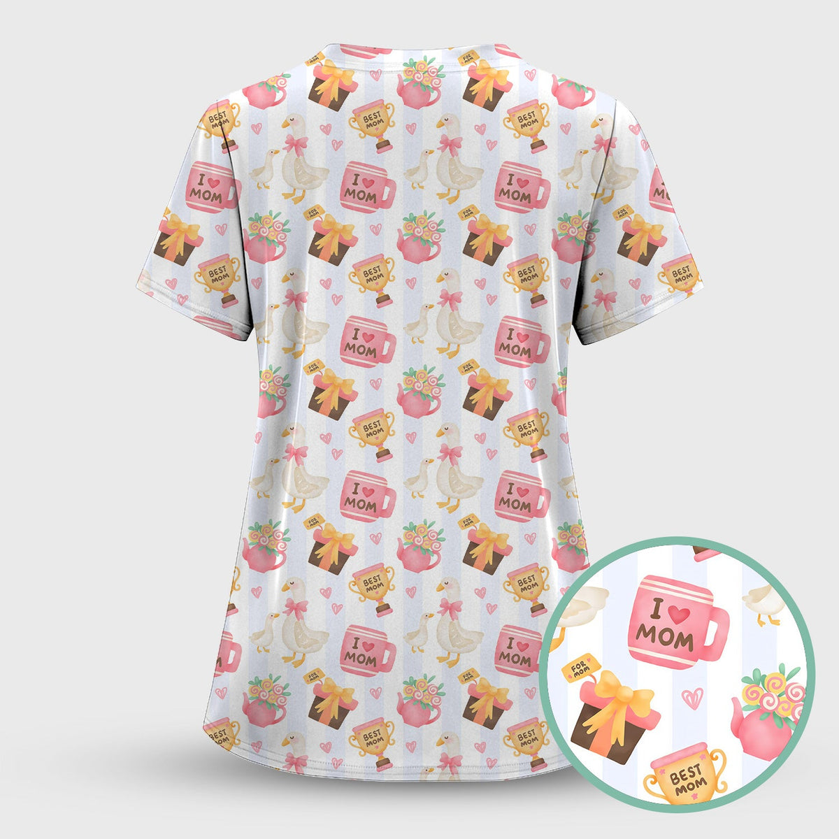 Sweet Nurse Mom Goose Trophy Scrub Set