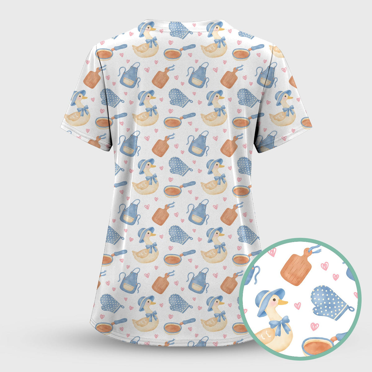 Duck Apron Kitchen Utensil Nurse Scrub Set