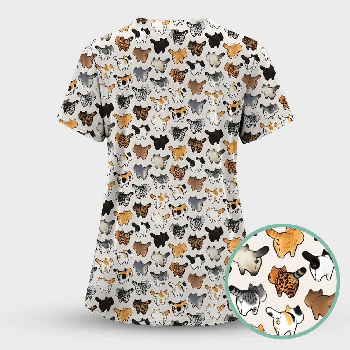 Cat Butt Nurse Scrub Set