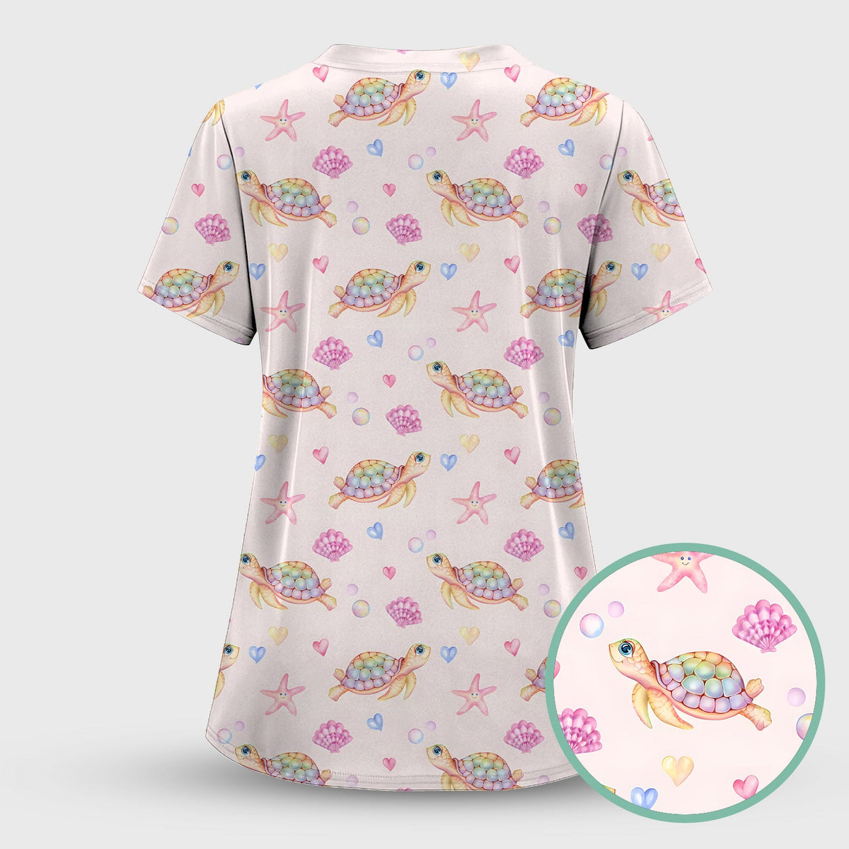 Sea Turtle Ocean Nurse Scrub Set