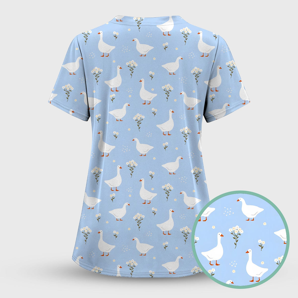 Blue Goose Floral Nurse Scrub Set