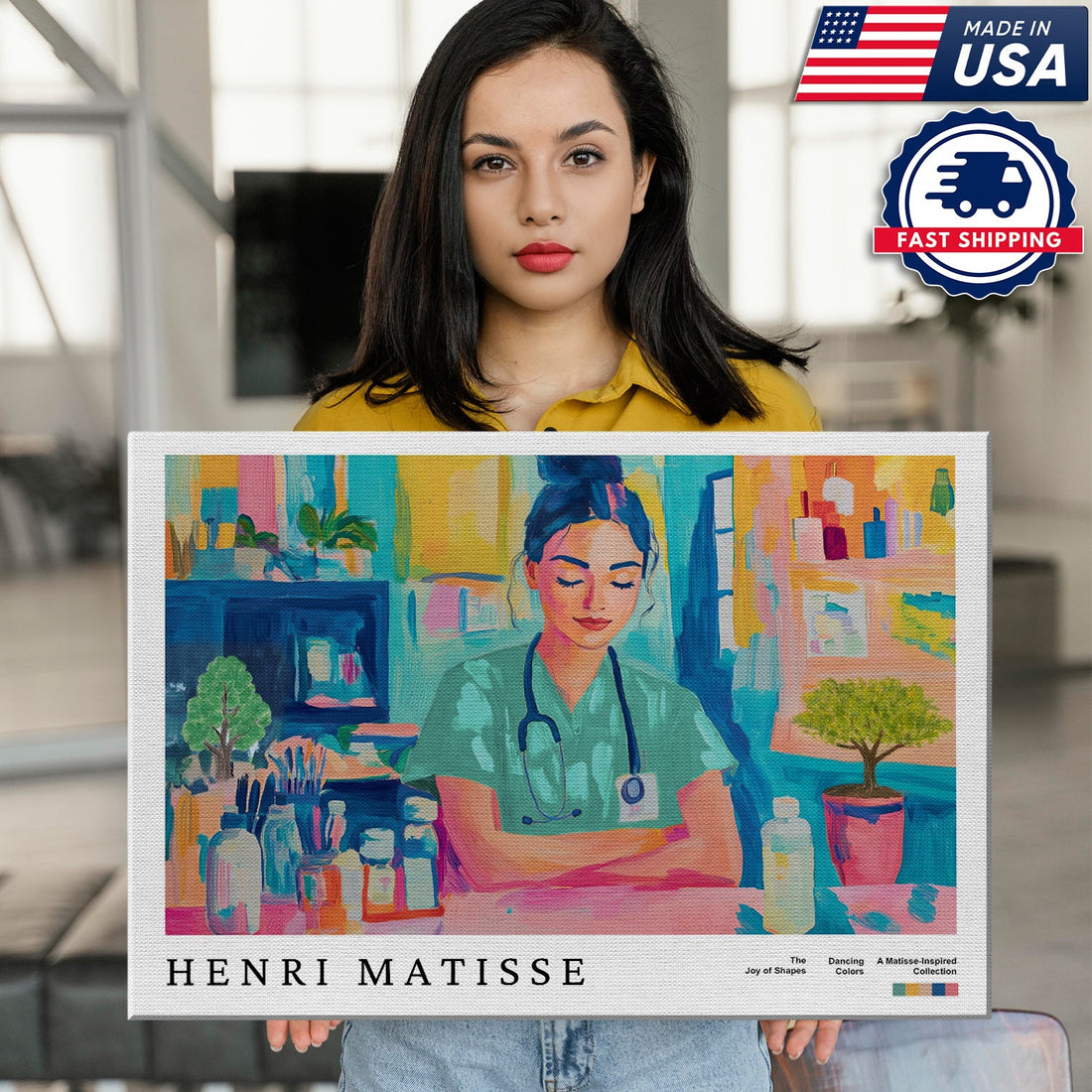 Henri Matisse Inspired Nurse Canvas