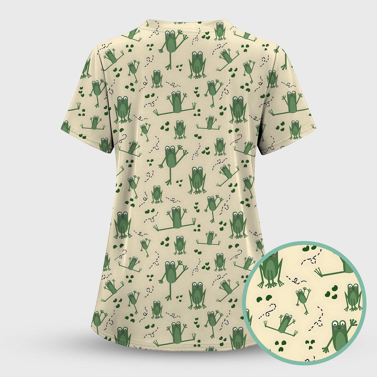Frog And Bee Garden Scrub Cap