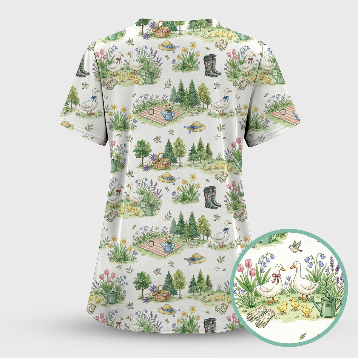 Duck Garden Nurse Scrub Set