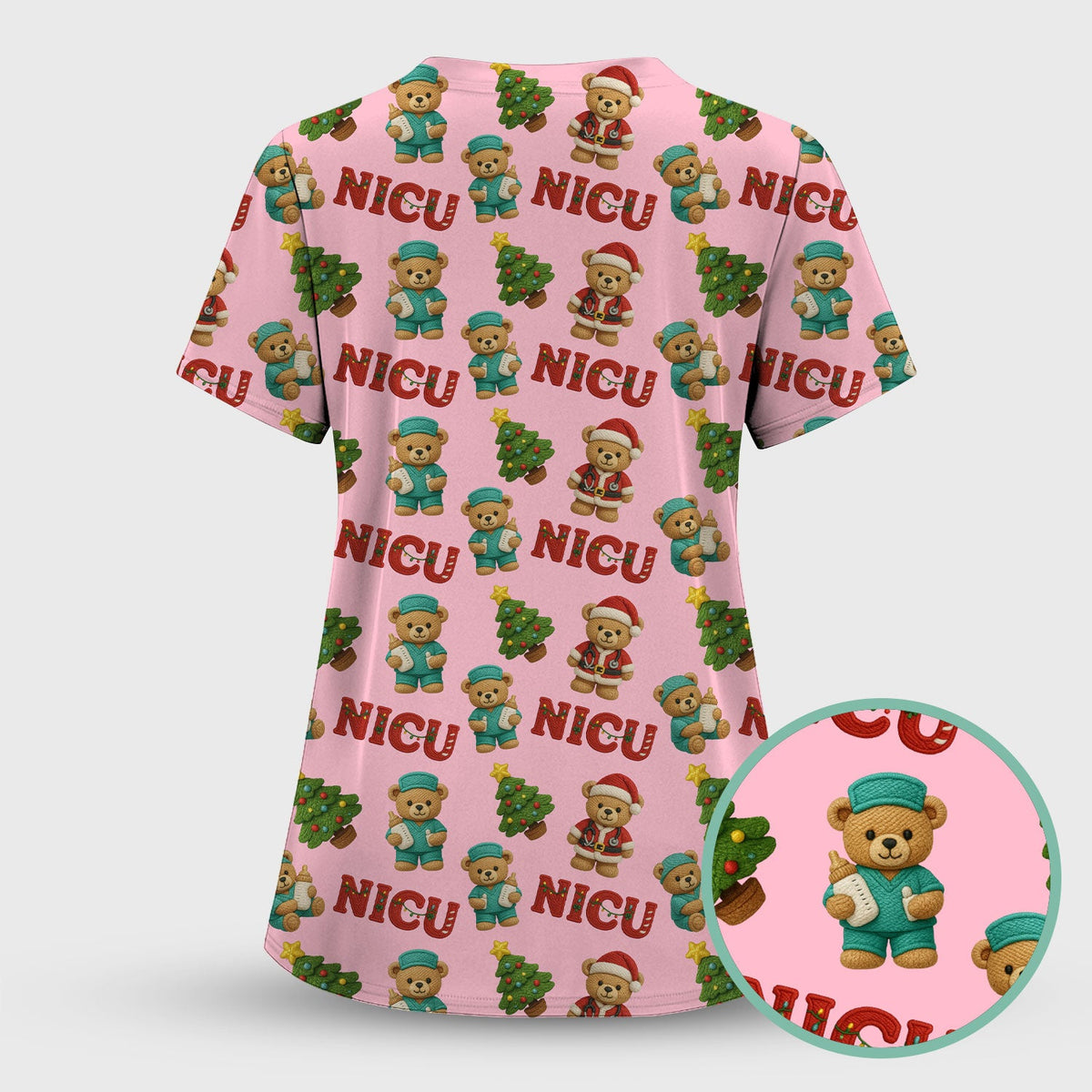 NICU Nurse Teddy Bear Scrub Set - Christmas Gift