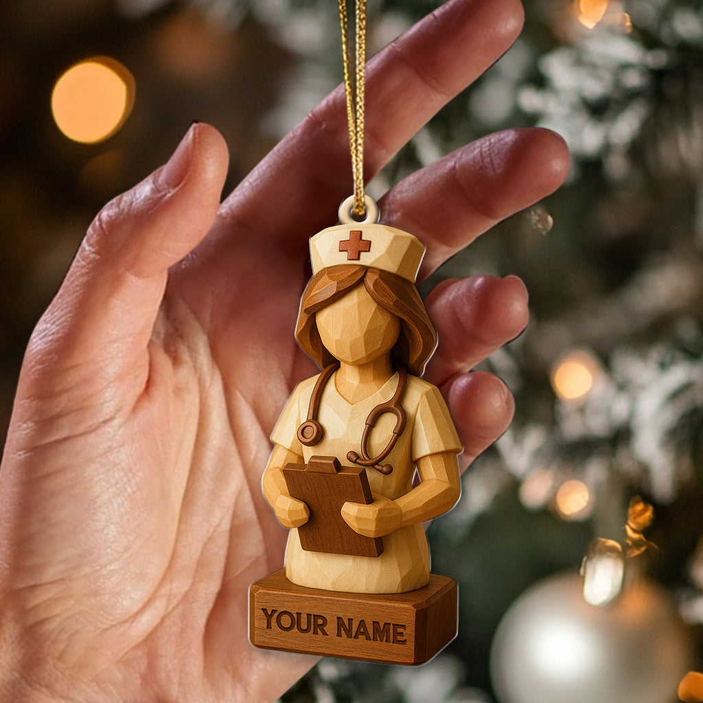 Personalized Nurse Figurine Christmas Ornament