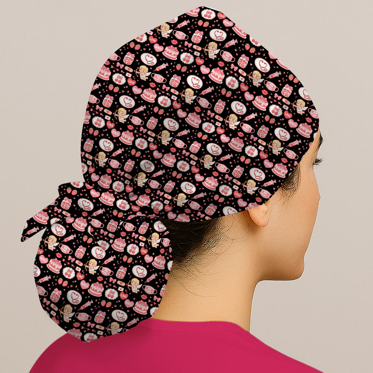 Cupid Valentine Love Scrub Cap
