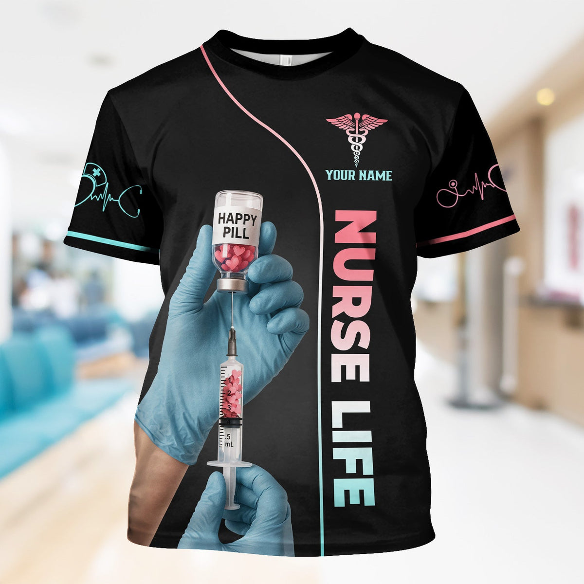Personalized Happy Pill Nurse Shirt