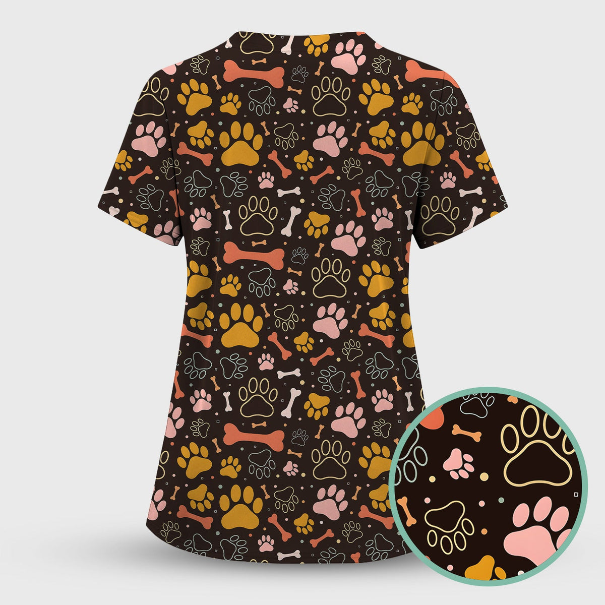 Paw Print Dog Nurse Scrub Set