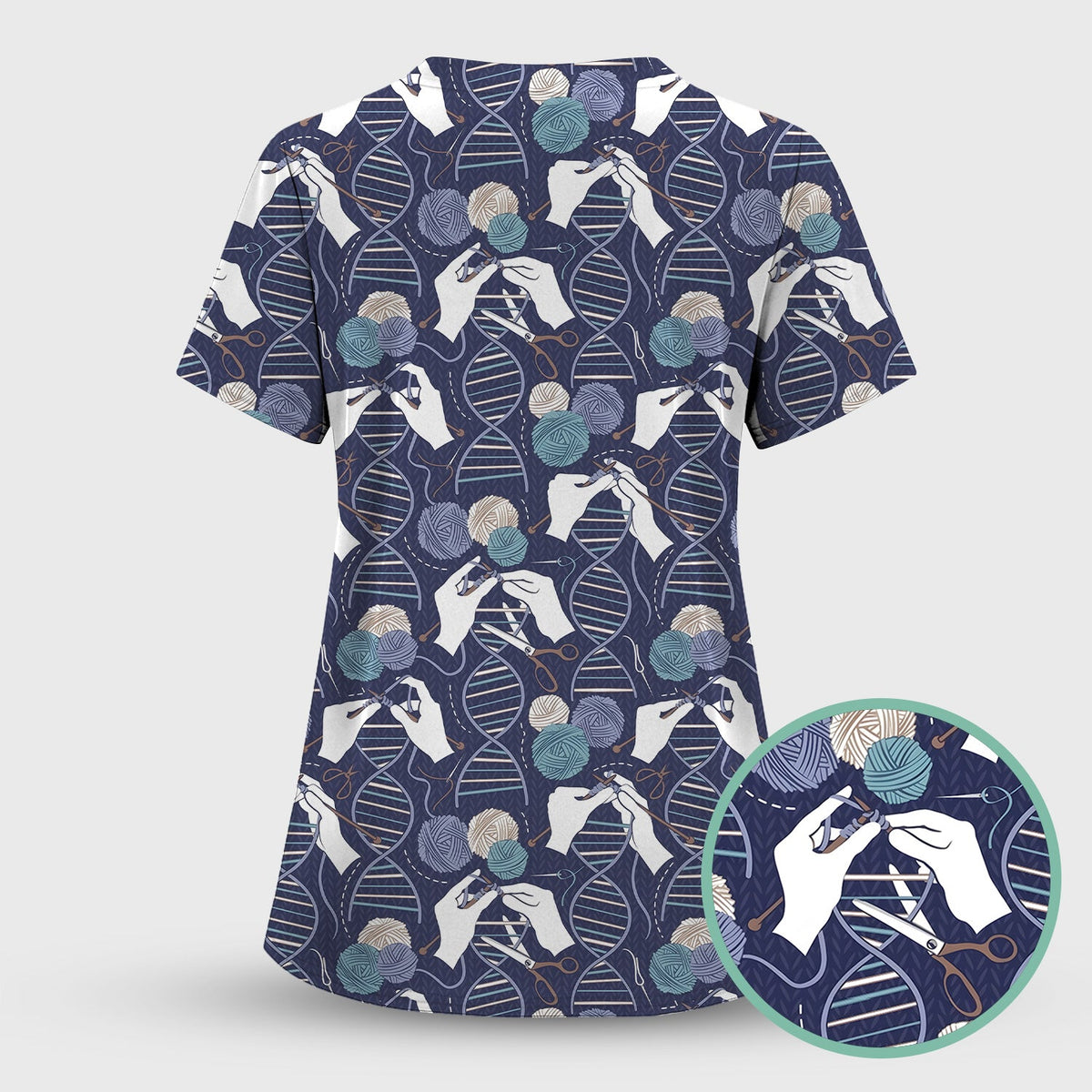 DNA Helix Yarn Nurse Scrub Set