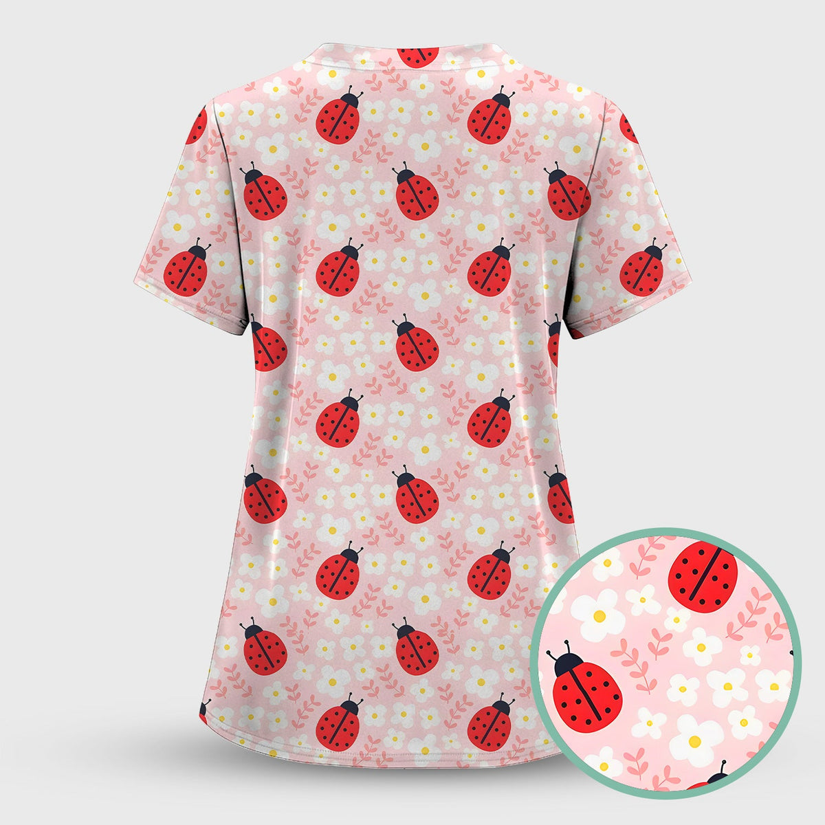 Ladybug Blossom Nurse Scrub Set