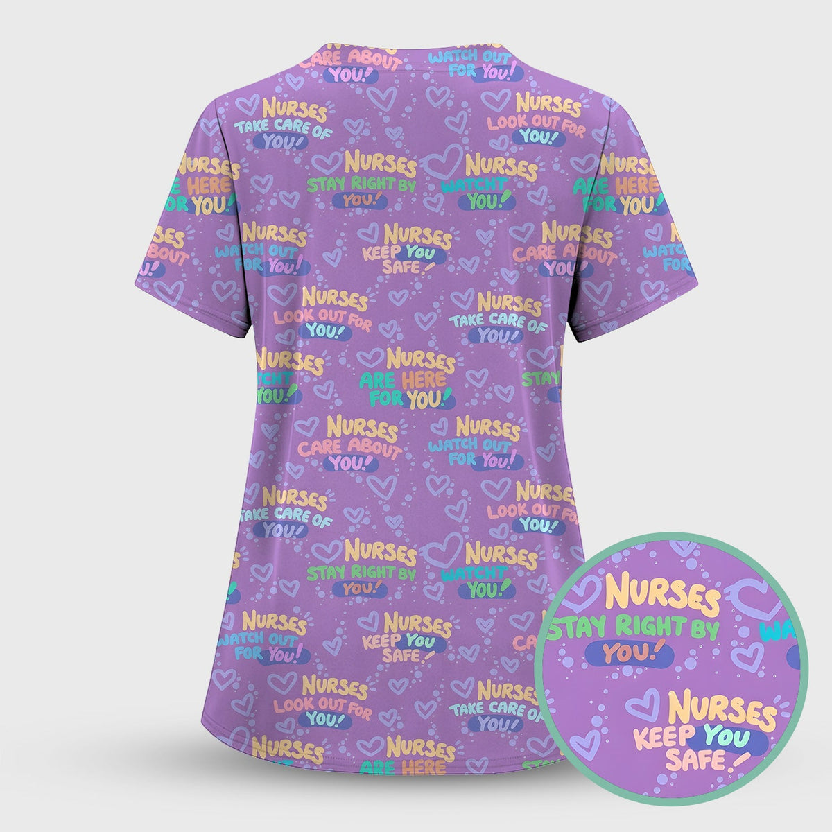 Nurse Quote Care Message Scrub Top