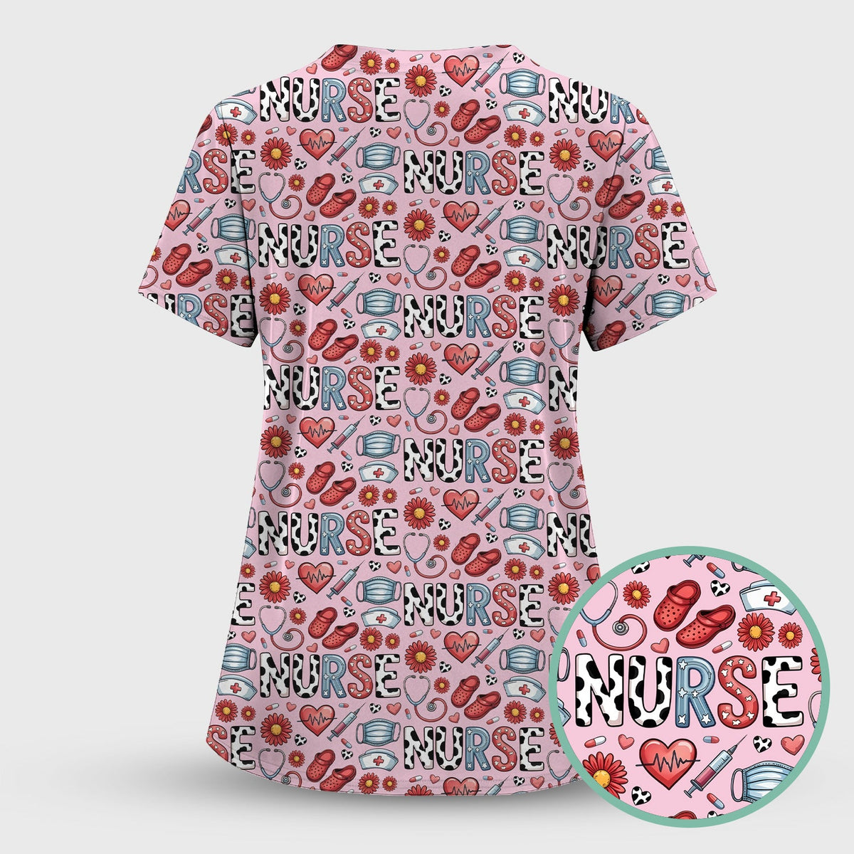 Medical Icon Nurse Scrub Top