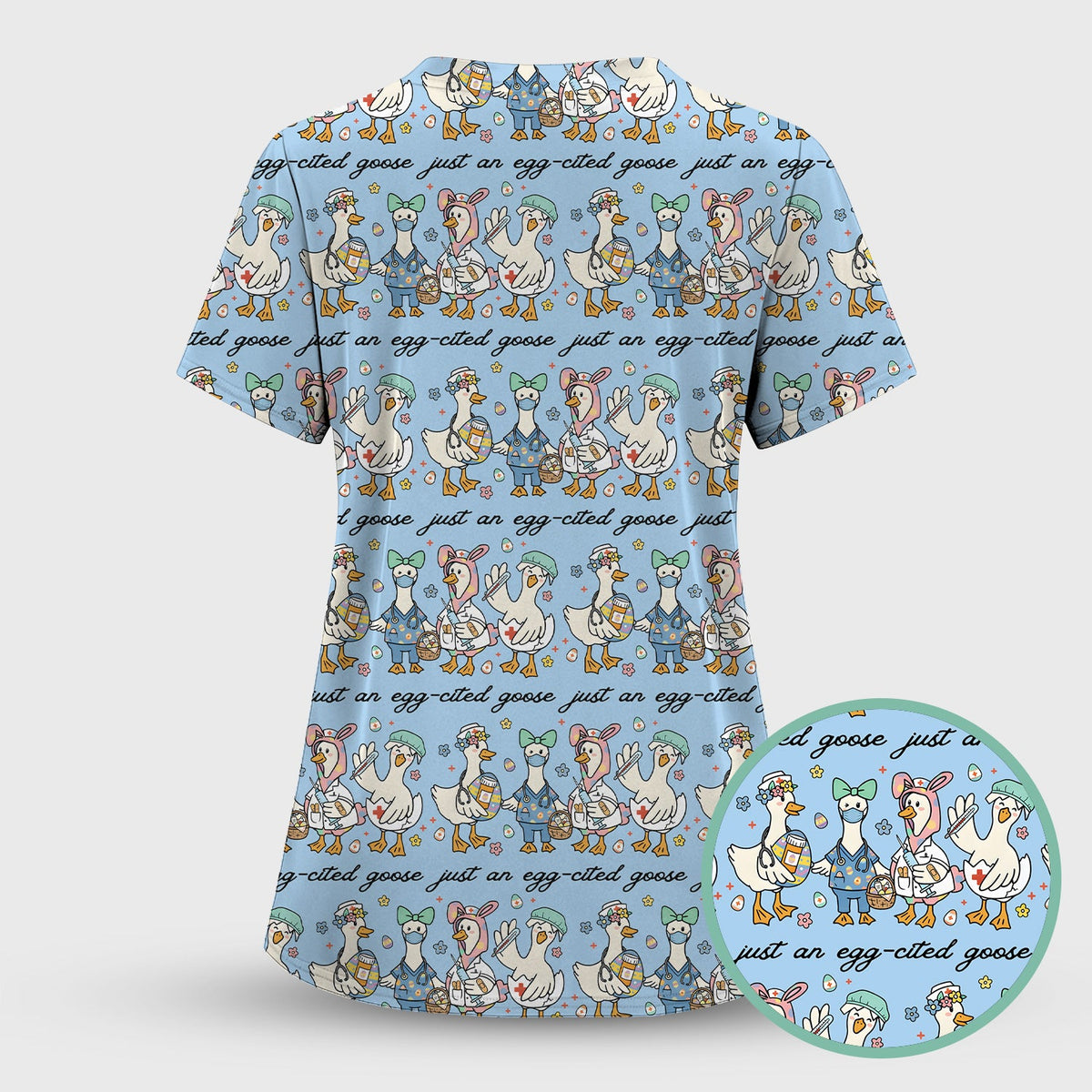 Easter Goose Nurse Scrub Set