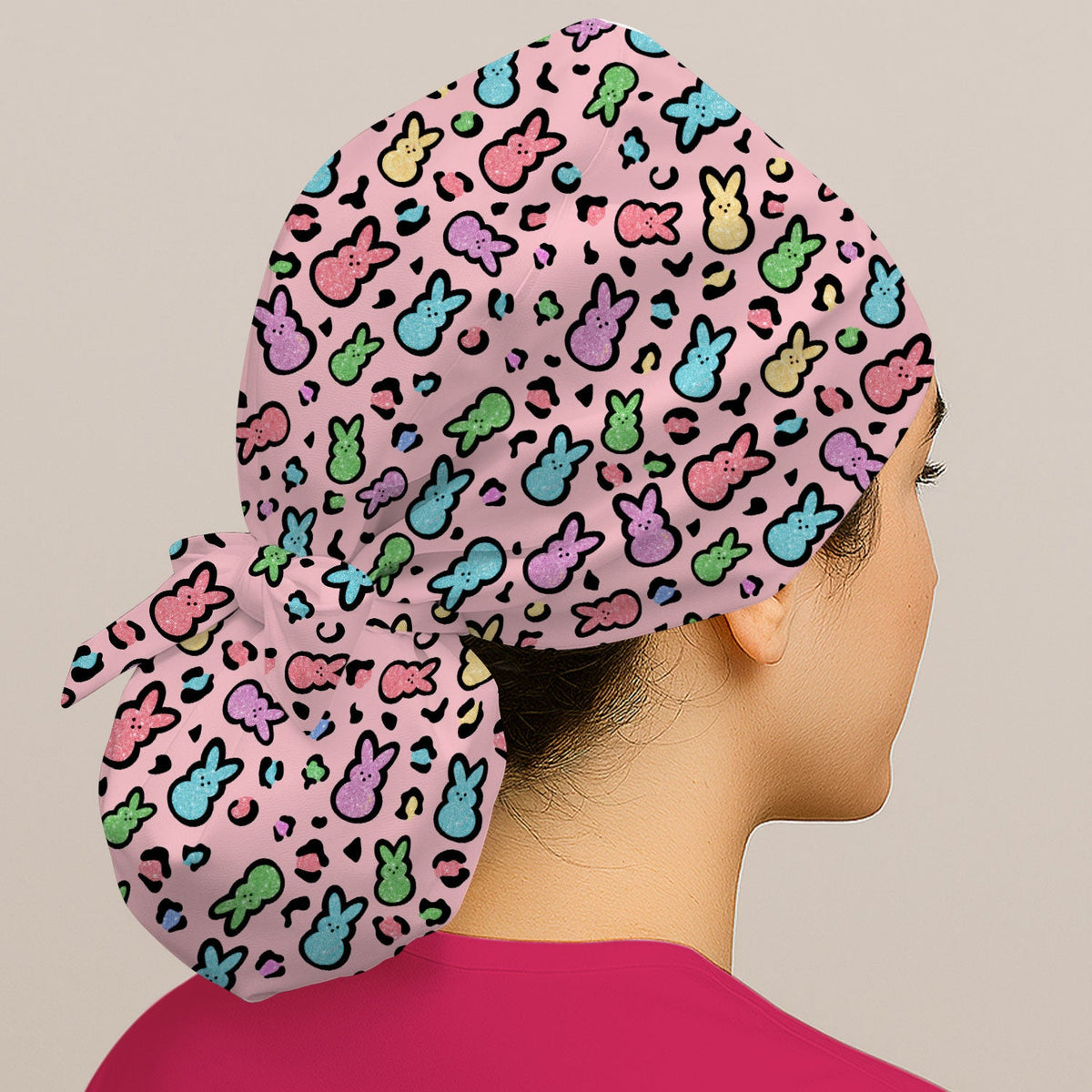 Pastel Bunny Scrub Cap