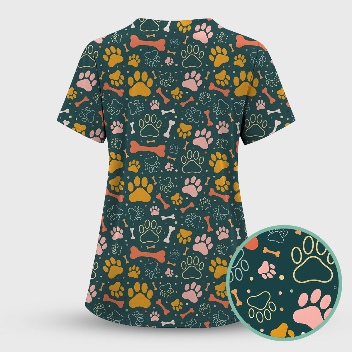 Paw Print Dog Nurse Scrub Set