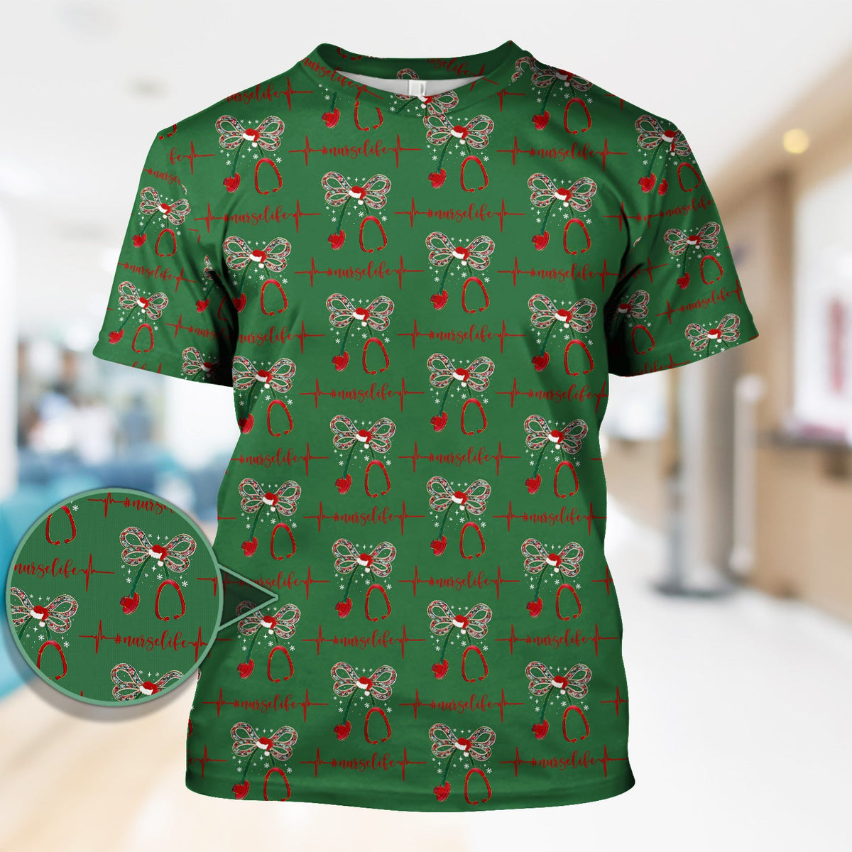 Stethoscope Heartbeat Nurse Shirt - Christmas Gift
