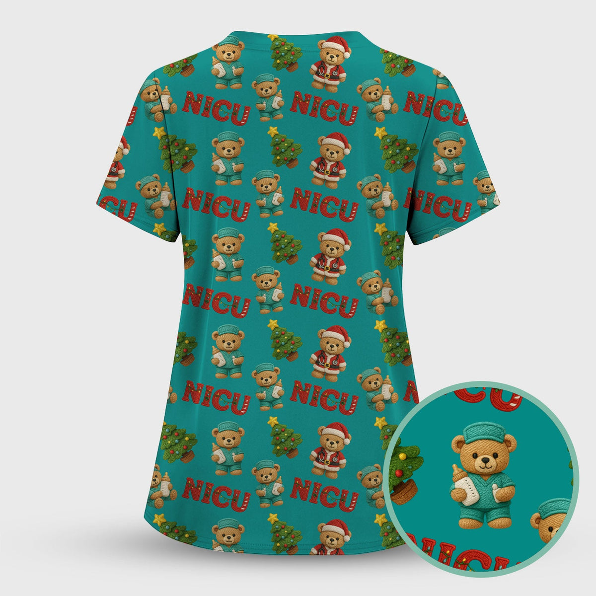 NICU Nurse Teddy Bear Scrub Set - Christmas Gift