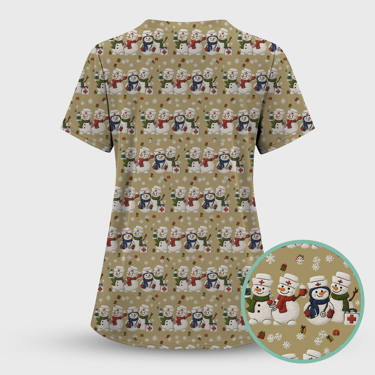 Snowman Nurse Scrub Set - Christmas Gift
