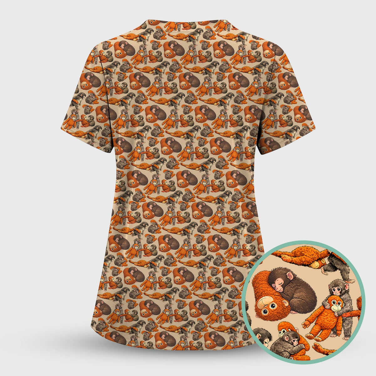 Funny Baby Monkeys Nurse Scrub Set