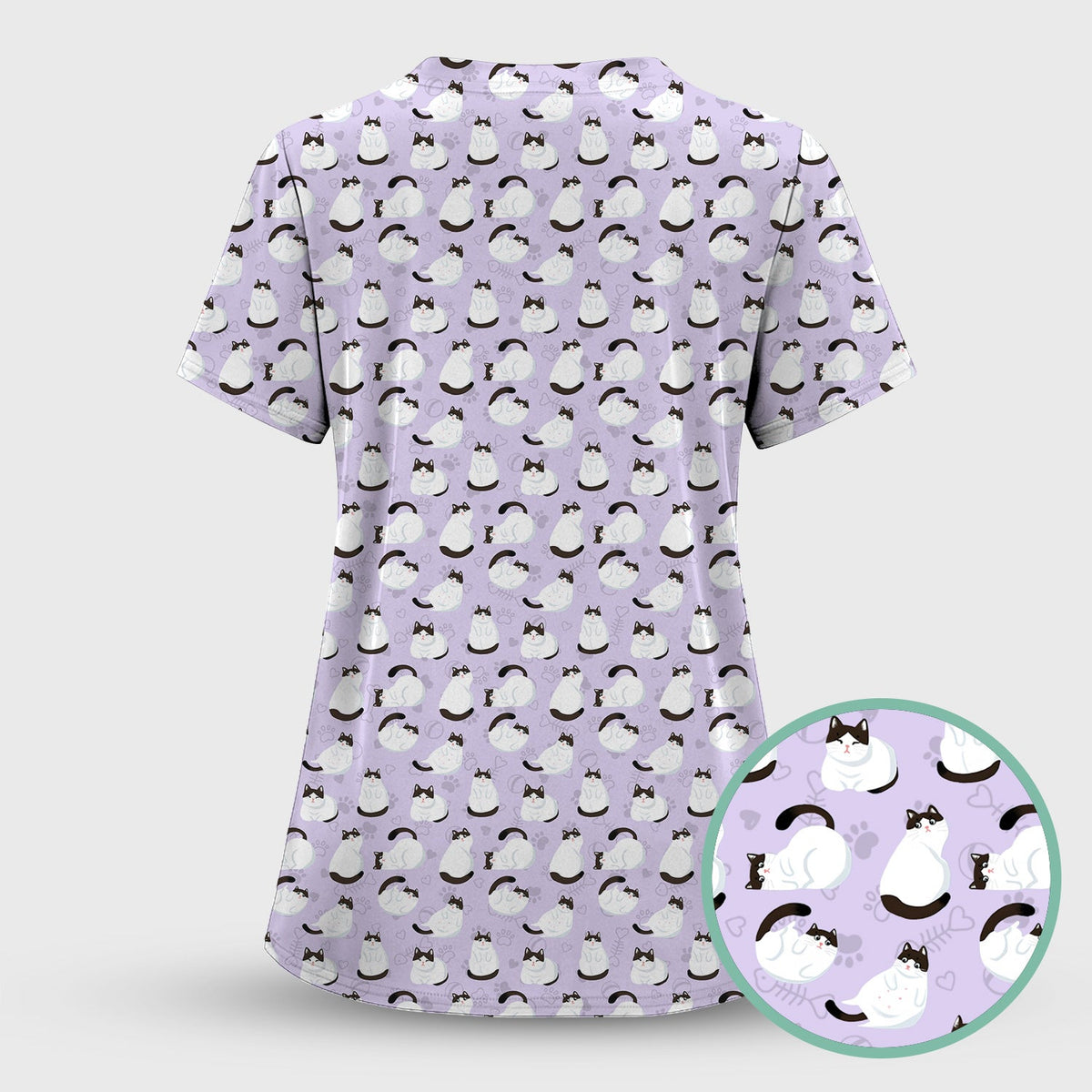 Cat Nurse Scrub Top