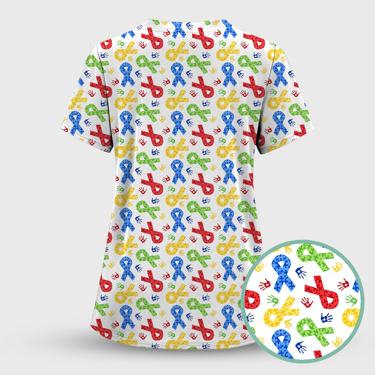 Ribbon Nurse Scrub Top
