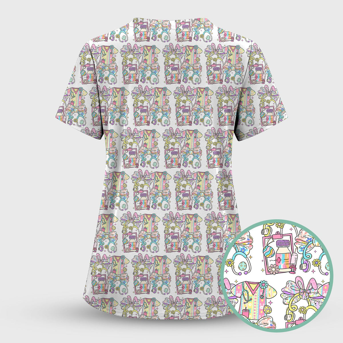 Colorful Nurse Supplies Scrub Set