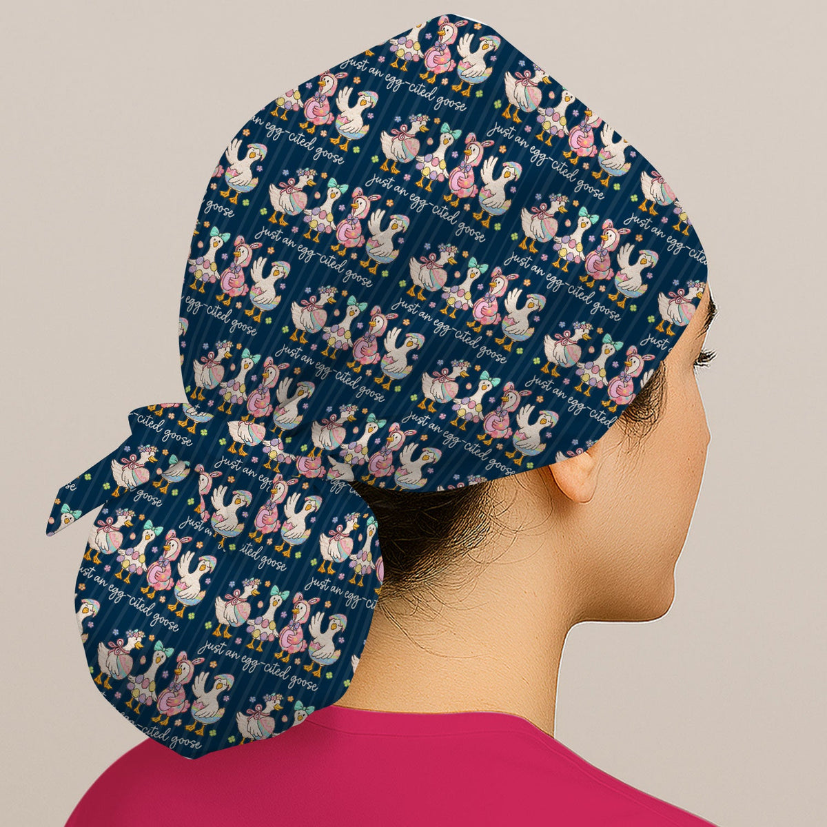 Easter Goose Egg Scrub Cap