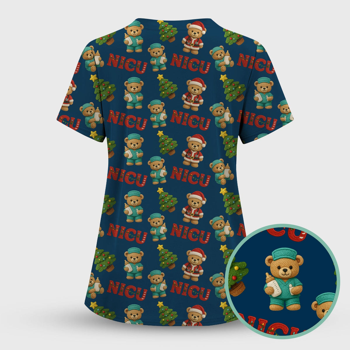 NICU Nurse Teddy Bear Scrub Set - Christmas Gift
