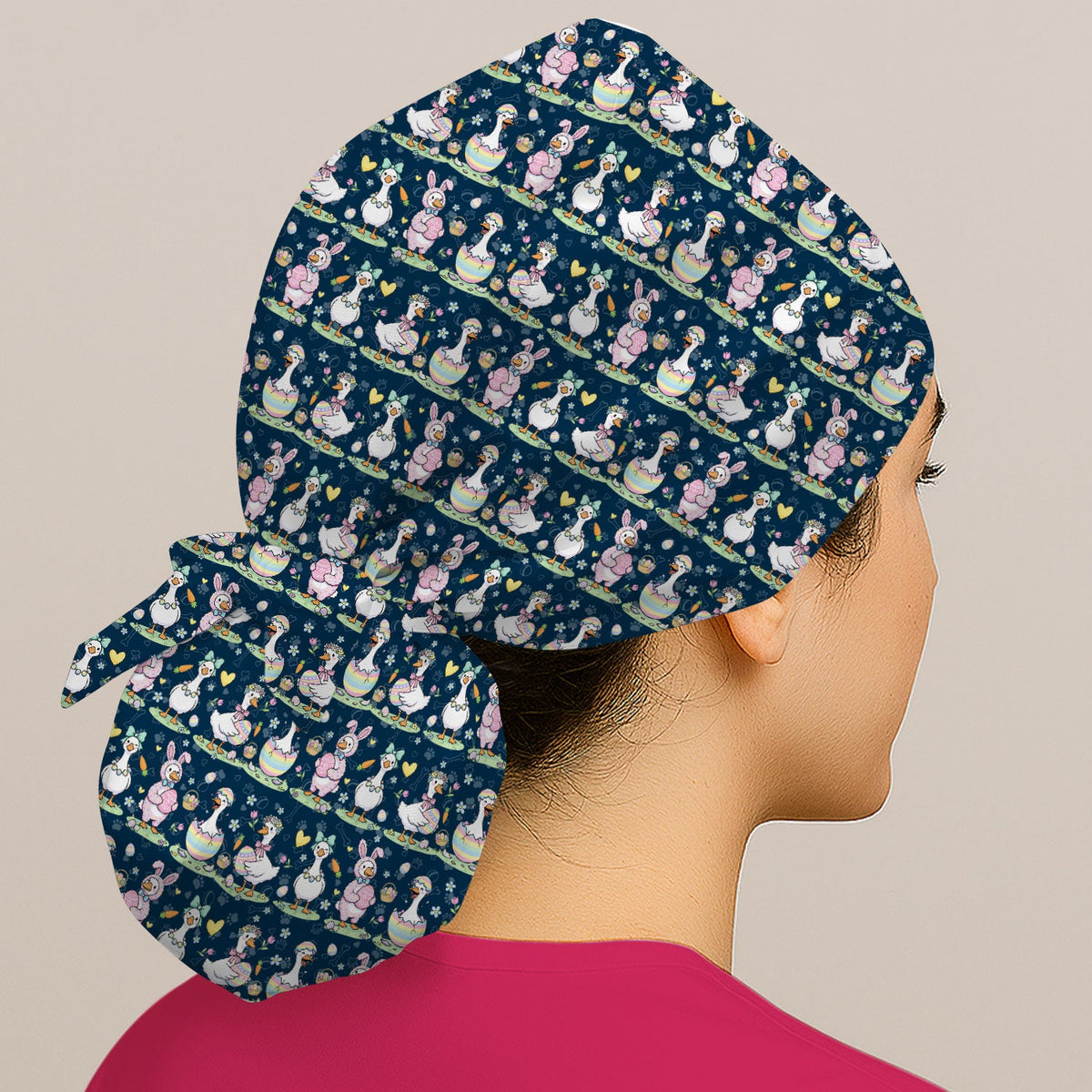 Easter Goose Scrub Cap