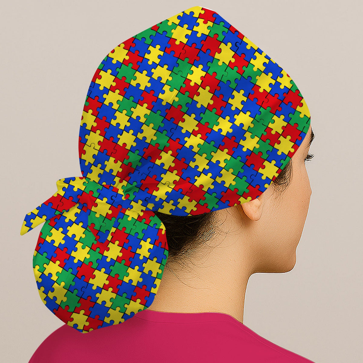 Autism Awareness Puzzle Scrub Cap