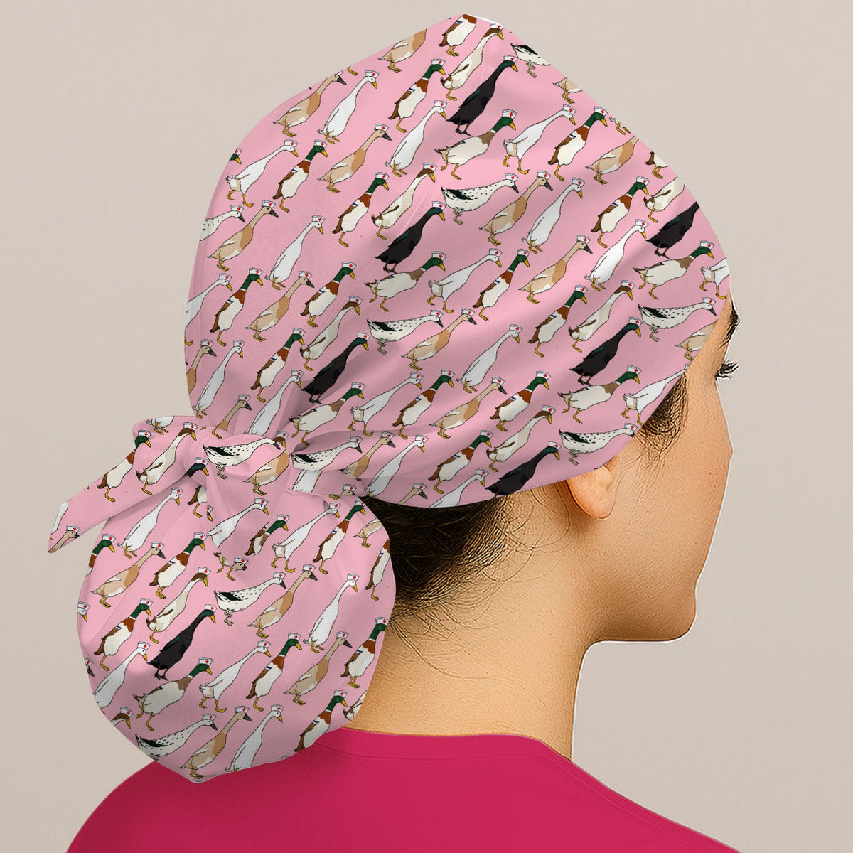 Duck Pattern Scrub Cap