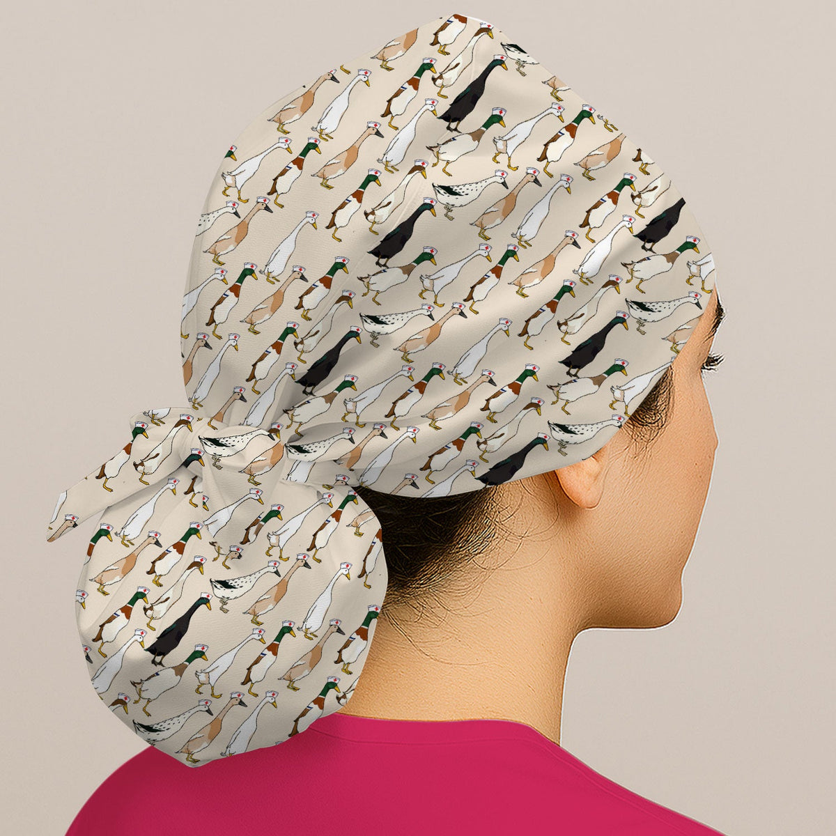 Duck Pattern Scrub Cap