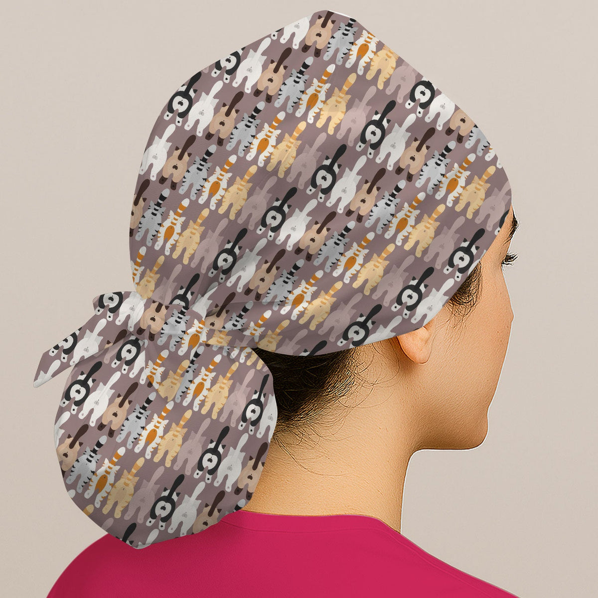 Funny Cat Butt Scrub Cap