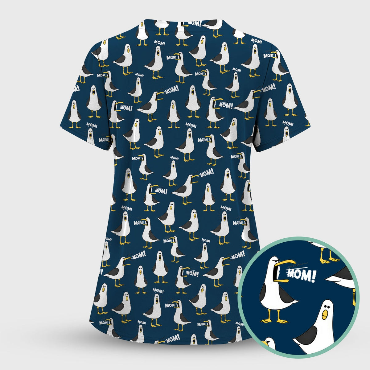 Seagull Mom Nurse Scrub Set