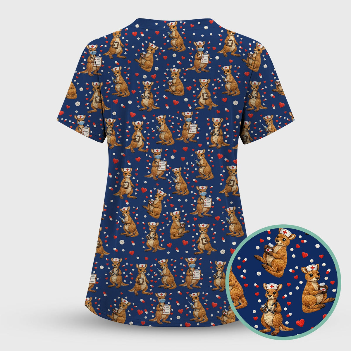 Kangaroo Nurse Scrub Top