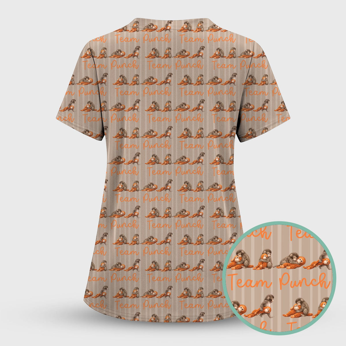Monkey Team Punch Nurse Scrub Set