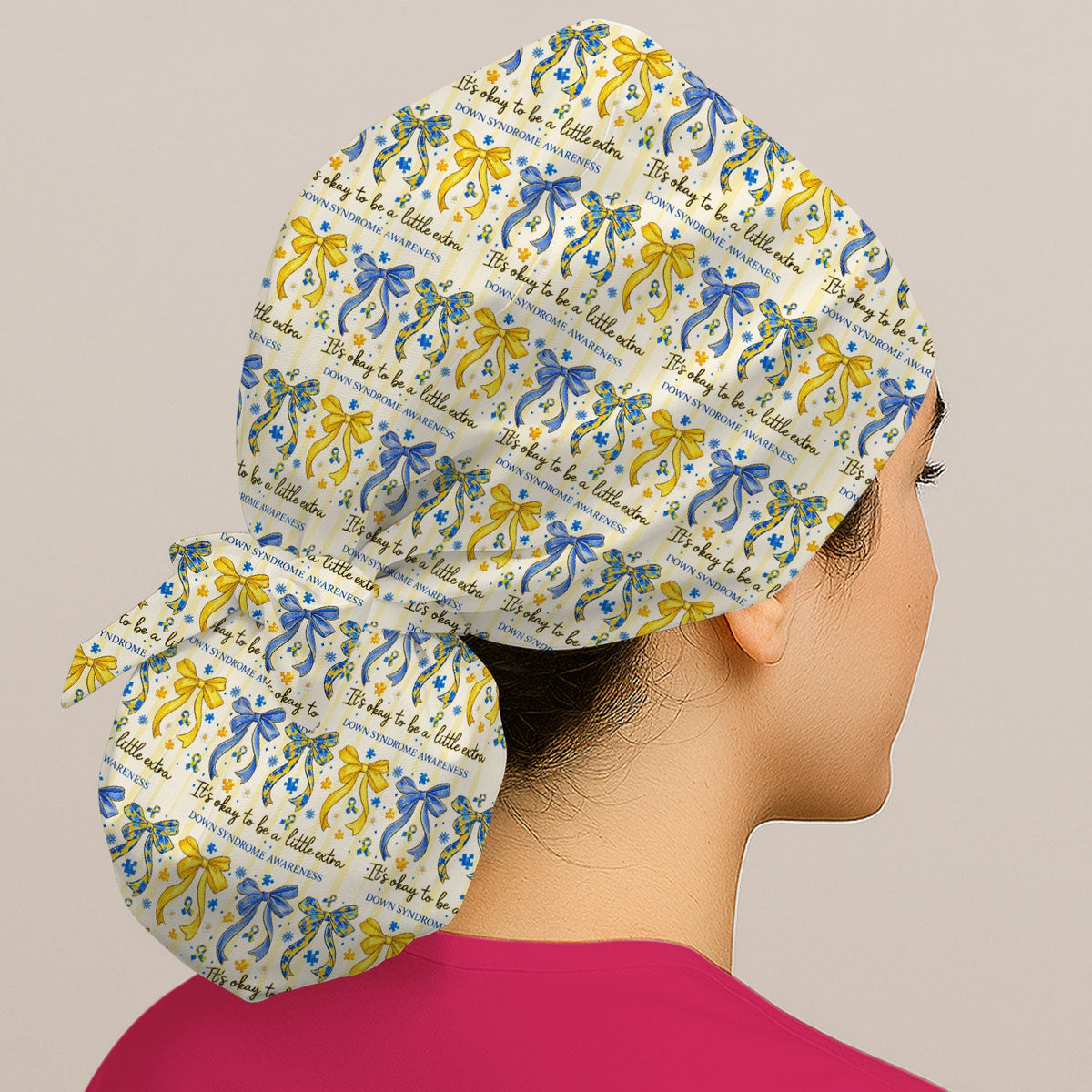 Down Syndrome Awareness Ribbon Scrub Cap