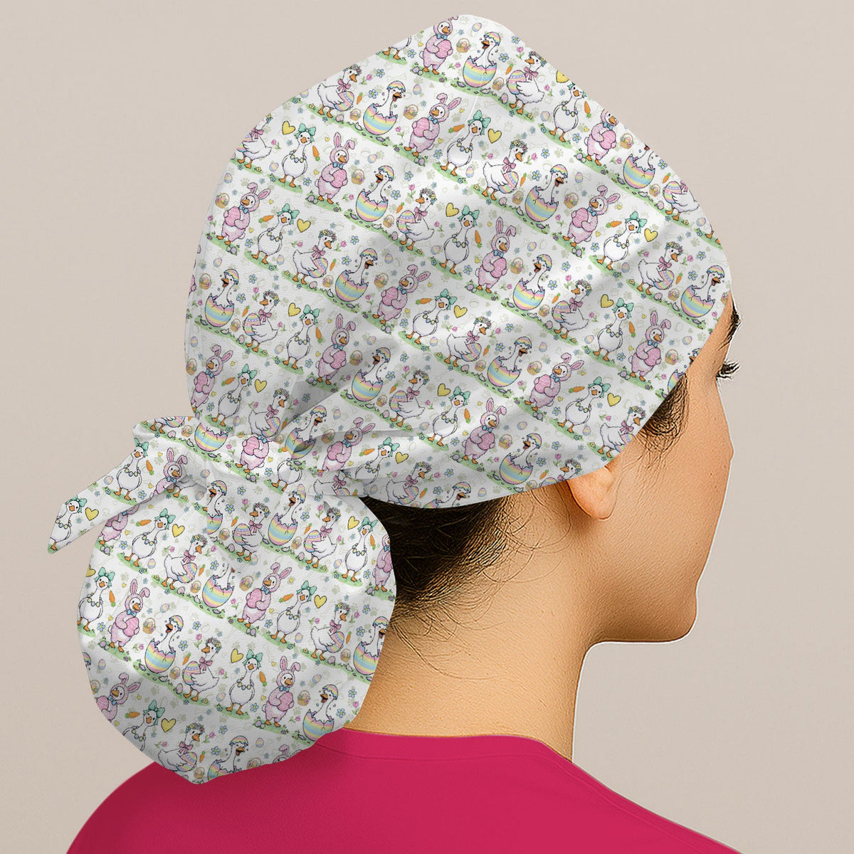Easter Goose Scrub Cap