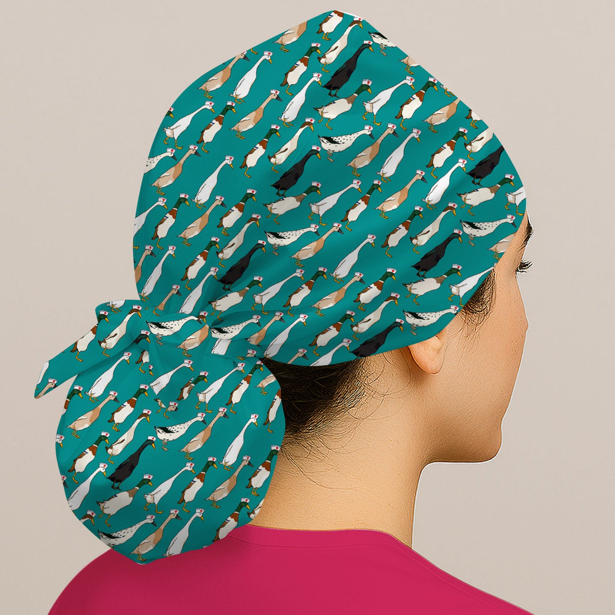 Duck Pattern Scrub Cap