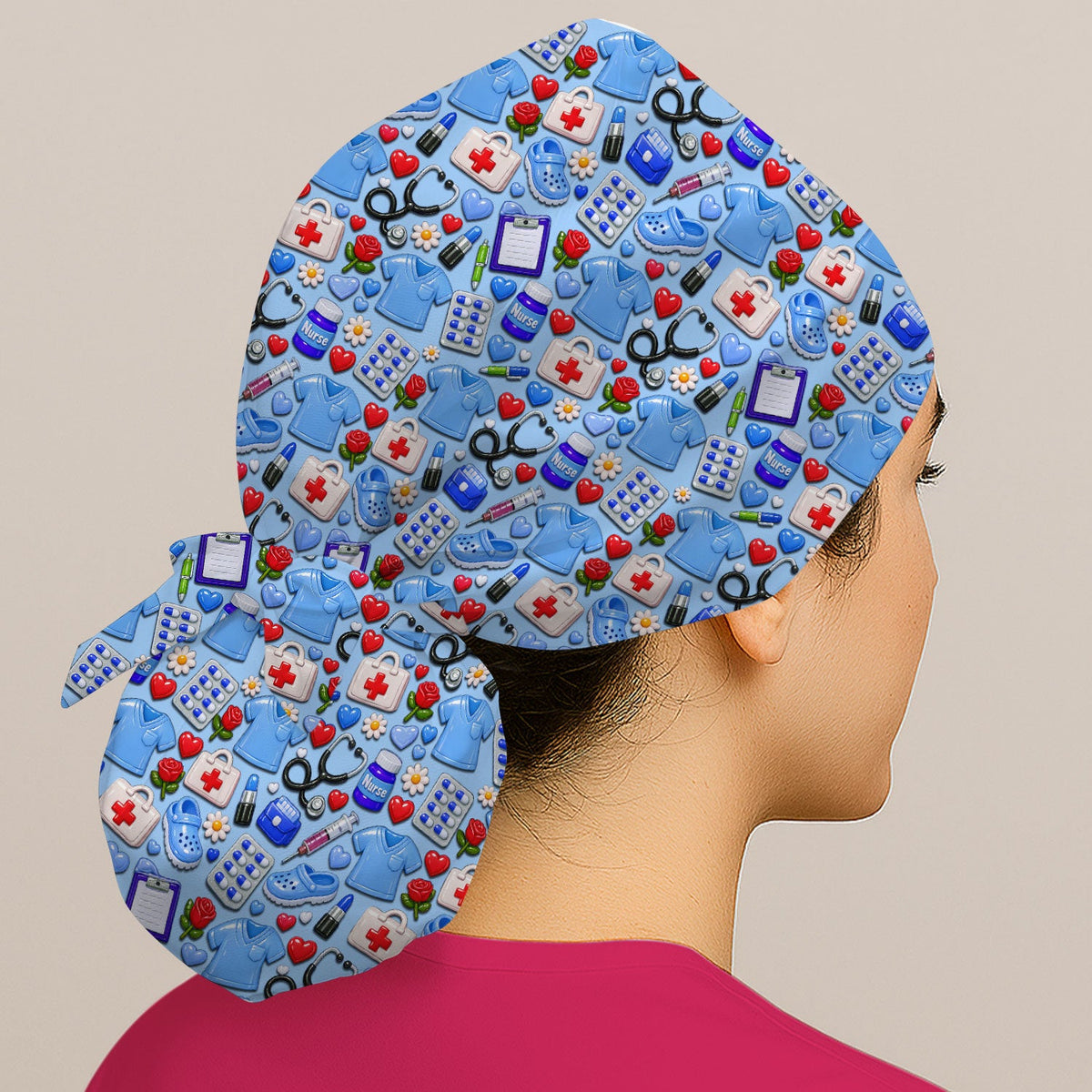 Medical Icons Scrub Cap
