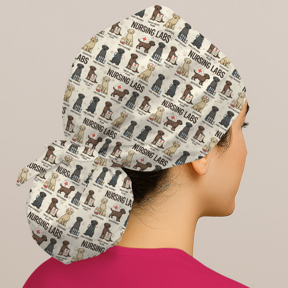 Lab Dog Scrub Cap