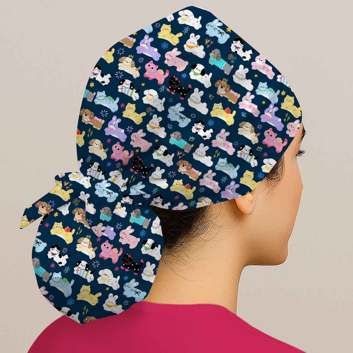 Kawaii Animal Scrub Cap