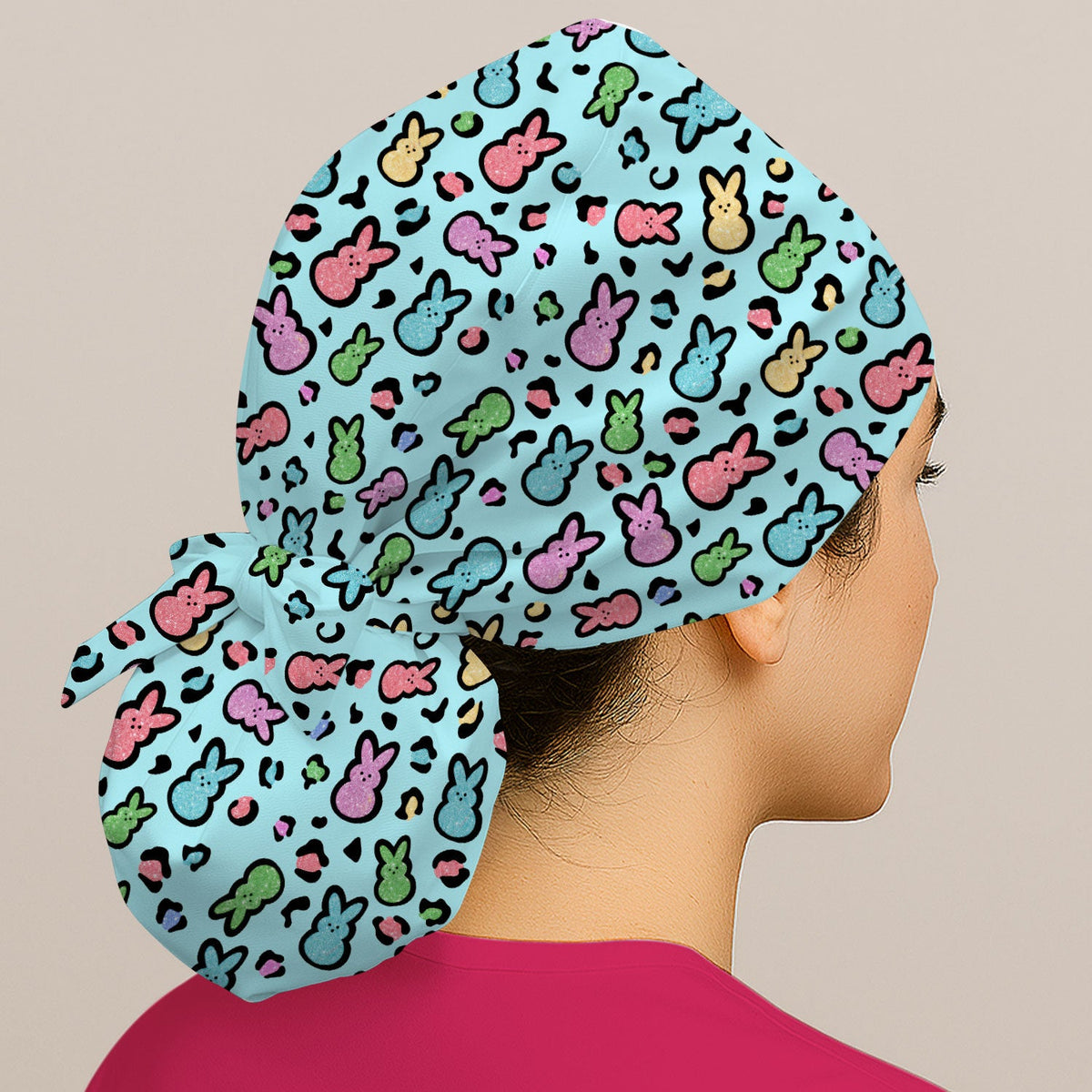 Pastel Bunny Scrub Cap