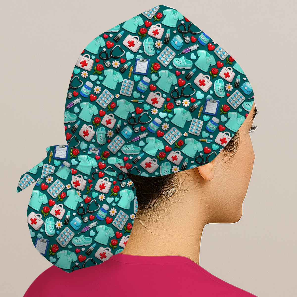 Medical Icons Scrub Cap