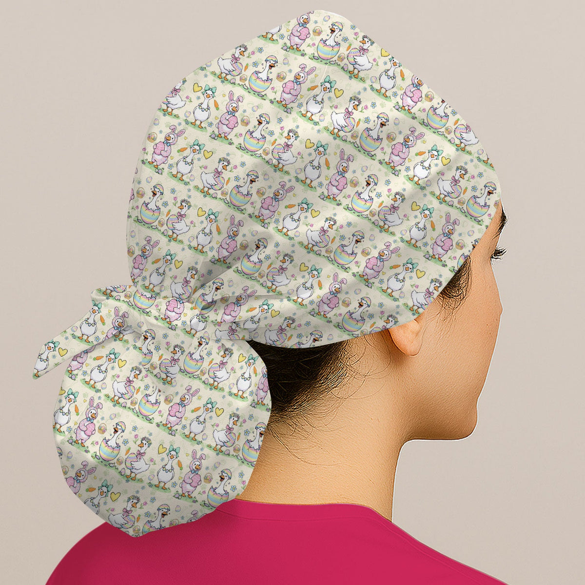 Easter Goose Scrub Cap