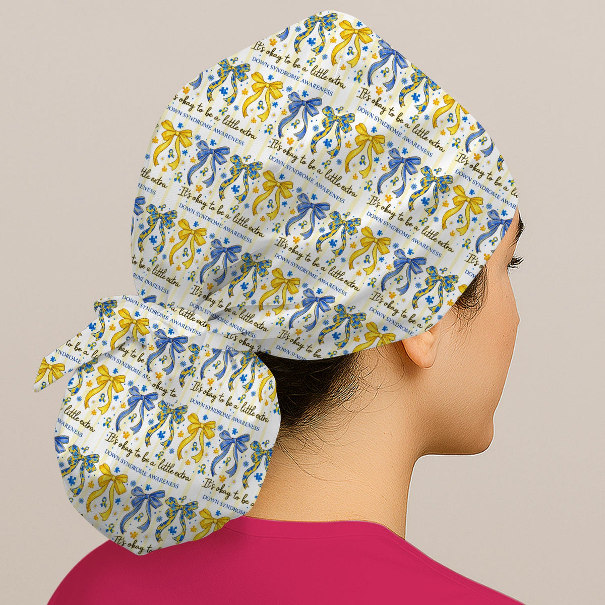 Down Syndrome Awareness Ribbon Scrub Cap