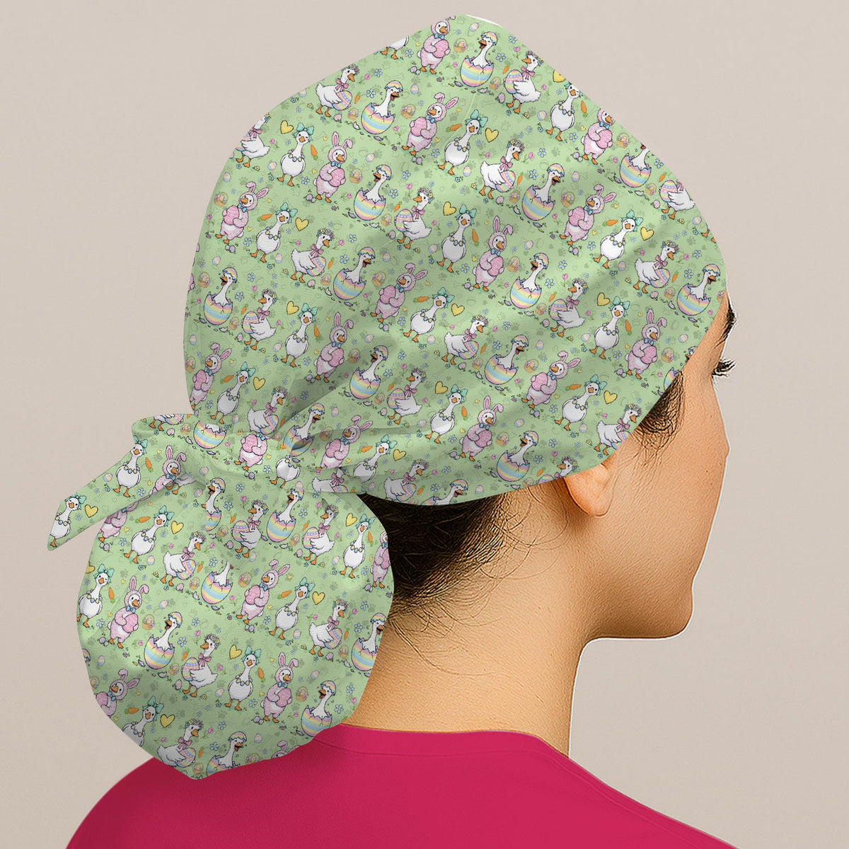 Easter Goose Scrub Cap