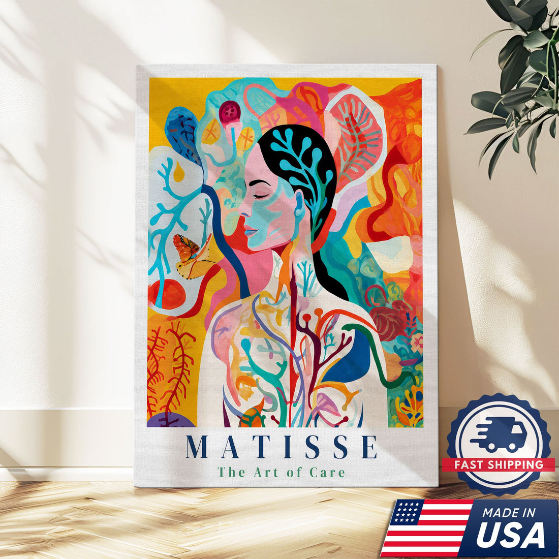 Colorful Anatomy Nurse Canvas